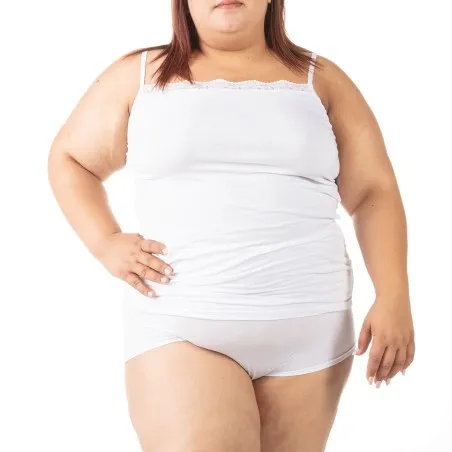 Culotte taille haute grandes tailles en coton stretch - KONTAKT