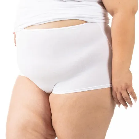Culotte taille haute grandes tailles en coton stretch - KONTAKT