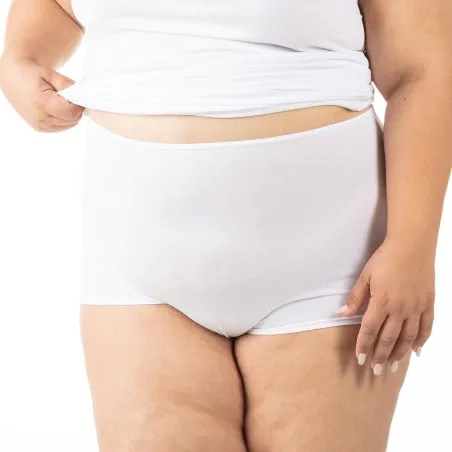 Culotte taille haute grandes tailles en coton stretch - KONTAKT