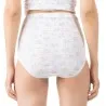 Culotte taille haute senior en tricot côtelée fleurie - KONTAKT