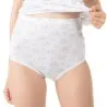 Culotte taille haute senior en tricot côtelée fleurie - KONTAKT