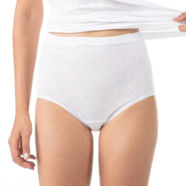 Culotte taille haute senior en tricot côtelée jacquard - KONTAKT