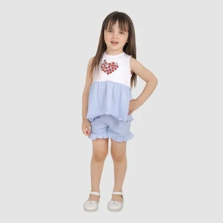 Débardeur bébé avec volant contrasté CŒUR - KONTAKT