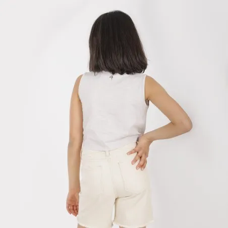Débardeur crop fille avec nœud TAKE YOUR VITAMIN C - KONTAKT