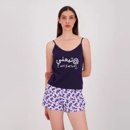 Ensemble femme bretelle et short TABA3NI I'AM FAMOUS - KONTAKT