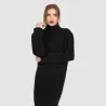 Ensemble femme pull et jupe avec fente en grosse maille - KONTAKT