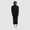Ensemble femme pull et jupe avec fente en grosse maille - KONTAKT