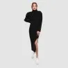 Ensemble femme pull et jupe avec fente en grosse maille - KONTAKT