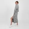 Ensemble femme pull et jupe avec fente en grosse maille - KONTAKT