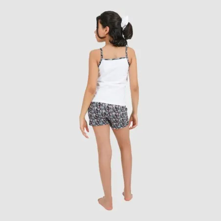 Ensemble fille bretelle et short FLAMANT ROSE - KONTAKT