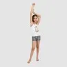 Ensemble fille bretelle et short FLAMANT ROSE - KONTAKT