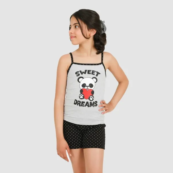 Ensemble fille bretelle et short SWEET DREAMS - KONTAKT