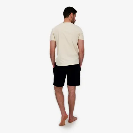 Ensemble homme manches courtes col tunisien avec broderie - KONTAKT