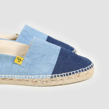 Espadrilles femme en jeans bi-couleurs - KONTAKT