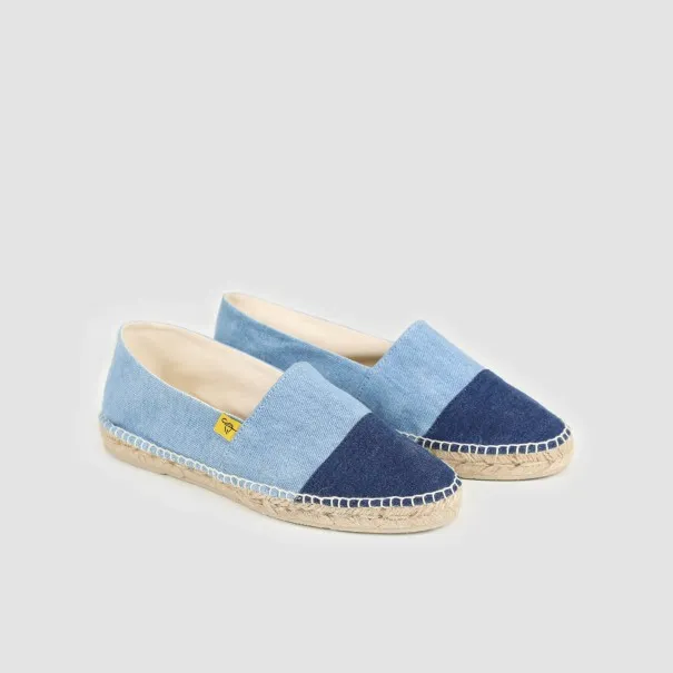 Espadrilles femme en jeans bi-couleurs - KONTAKT