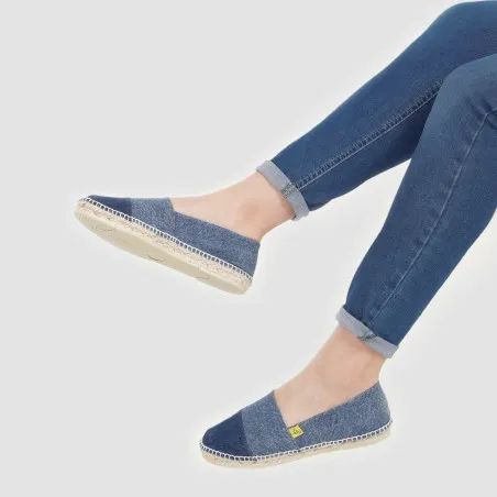 Espadrilles femme en jeans bi-couleurs - KONTAKT