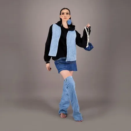 Farmla unisexe avec doublure matelassé en jeans UPCYCLING METHODS - TUNIS FASHION WEEK 2024 - KONTAKT