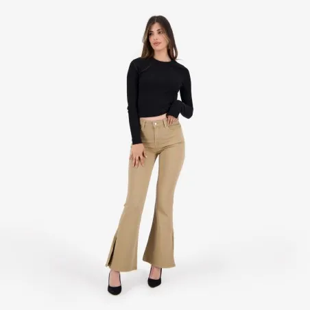 Flare jeans femme avec fentes côté -FERYEL 3.0 - KONTAKT