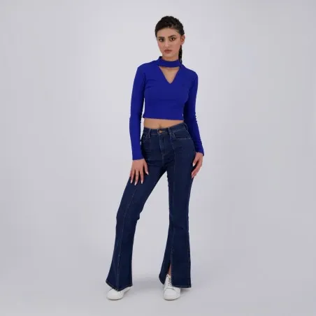 Flare jeans femme avec fentes devant - FERYEL 2.0 - KONTAKT