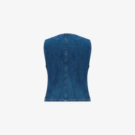 Gilet femme sans manches en jeans GHALIA 2.0 - KONTAKT