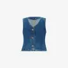 Gilet femme sans manches en jeans GHALIA 2.0 - KONTAKT