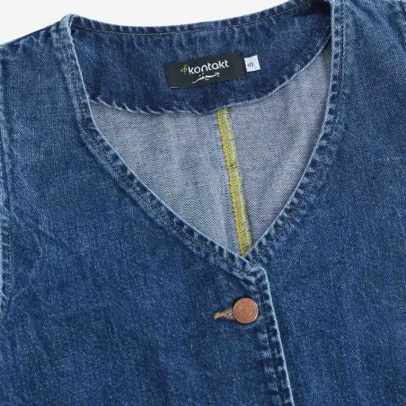 Gilet femme sans manches en jeans GHALIA 2.0 - KONTAKT