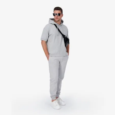 Hoodie homme manches courtes avec broderie - KONTAKT
