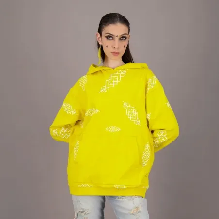Hoodie oversized unisexe IMPRIME BERBERE Heavy Used Effect - TUNIS FASHION WEEK 2024 - KONTAKT