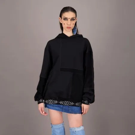 Hoodie oversized unisexe IMPRIME BERBERE UPCYCLING METHODS - TUNIS FASHION WEEK 2024 - KONTAKT