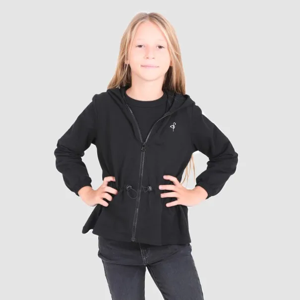 Hoodie zippé fille avec cordon de serrage - KONTAKT