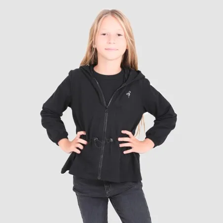 Hoodie zippé fille avec cordon de serrage - KONTAKT