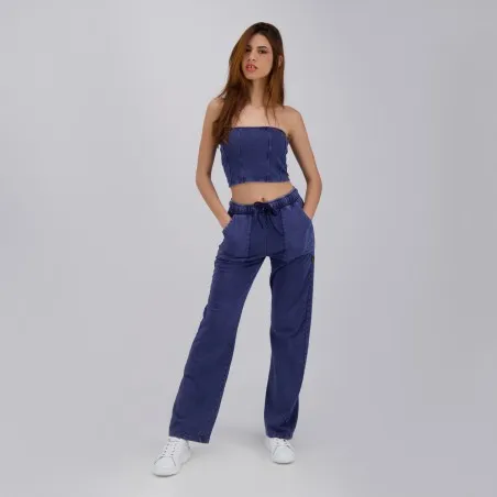 Top délavé femme sans bretelles - KONTAKT
