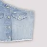 Top femme asymétrique en jeans - TAHIYA - KONTAKT