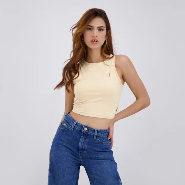 Top femme sans manches avec broderie - KONTAKT