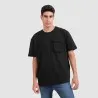 T-shirt oversized homme manches courtes avec poche soufflet - KONTAKT