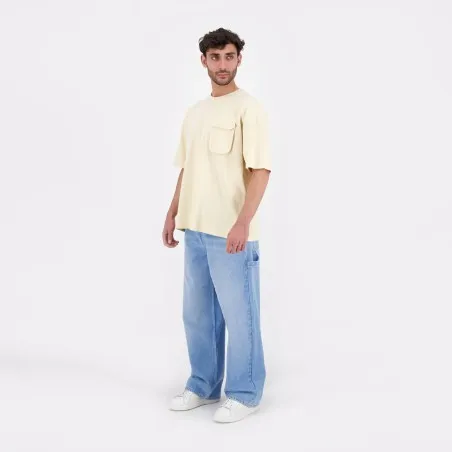 T-shirt oversized homme manches courtes avec poche soufflet - KONTAKT