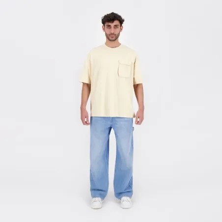 T-shirt oversized homme manches courtes avec poche soufflet - KONTAKT
