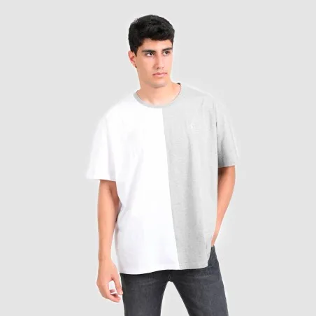 T-shirt oversized homme manches courtes bi-couleurs - KONTAKT