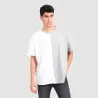 T-shirt oversized homme manches courtes bi-couleurs - KONTAKT