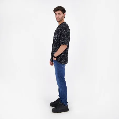 T-shirt oversized homme manches courtes imprimé all over - KONTAKT