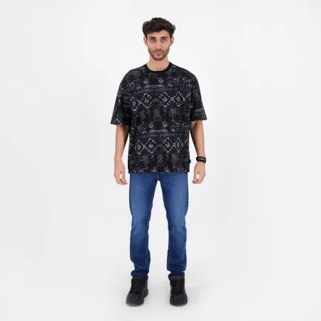 T-shirt oversized homme manches courtes imprimé all over - KONTAKT