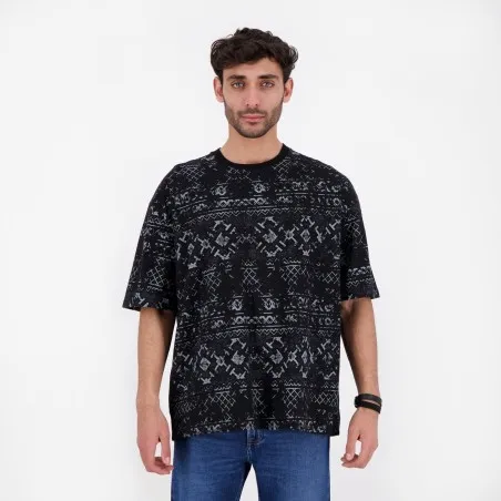 T-shirt oversized homme manches courtes imprimé all over - KONTAKT