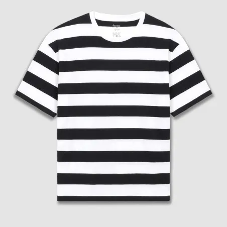T-shirt oversized homme rayé manches courtes - KONTAKT
