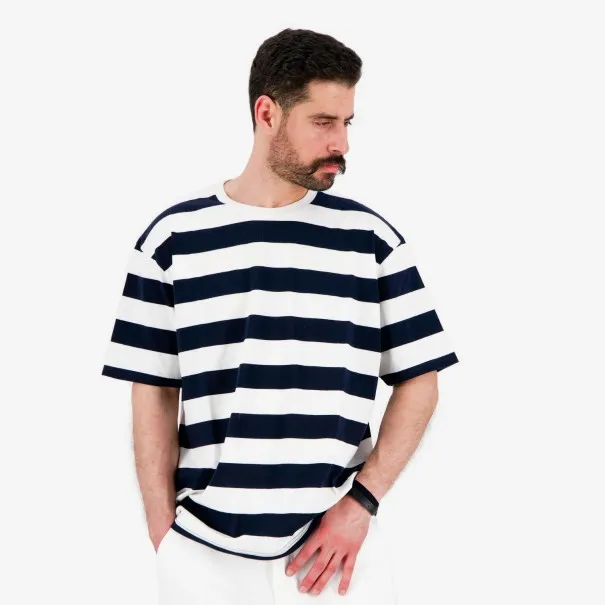 T-shirt oversized homme rayé manches courtes - KONTAKT