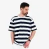 T-shirt oversized homme rayé manches courtes - KONTAKT