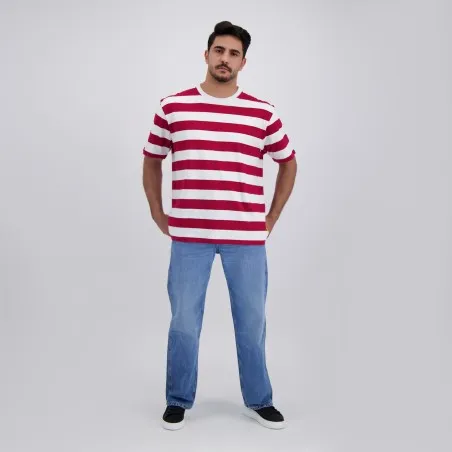 T-shirt oversized homme rayé manches courtes - KONTAKT