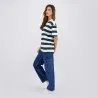 T-shirt oversized rayé femme manches courtes - KONTAKT