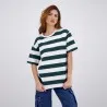 T-shirt oversized rayé femme manches courtes - KONTAKT