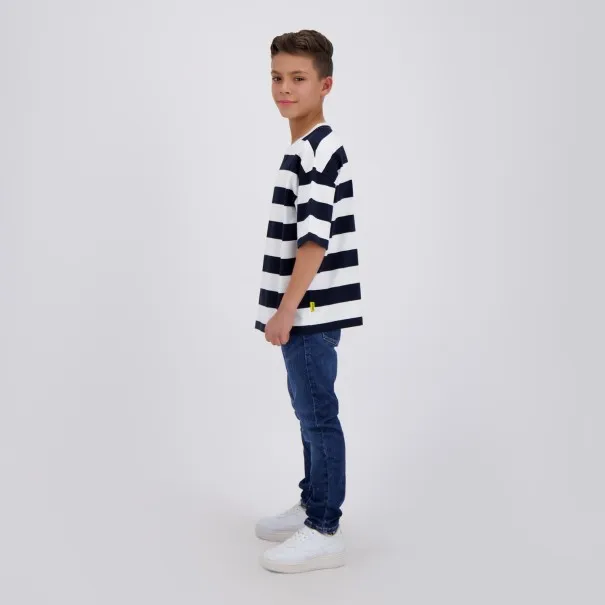 T-shirt oversized rayé garçon manches courtes - KONTAKT