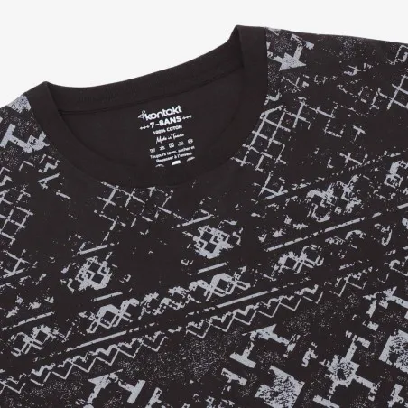 T-shirt oversized unisexe enfant manches courtes imprimé all over - KONTAKT